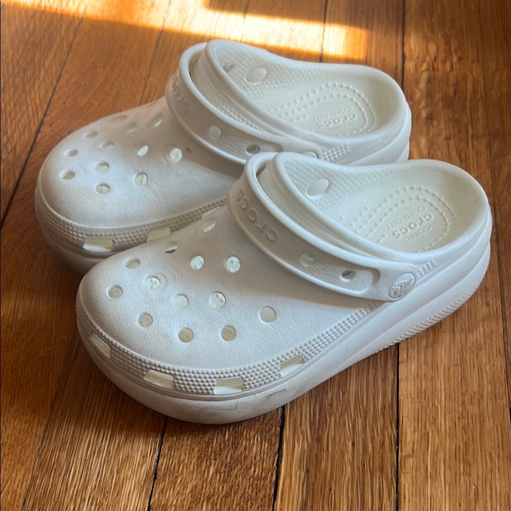 Crocs Kids Platform Clog - White